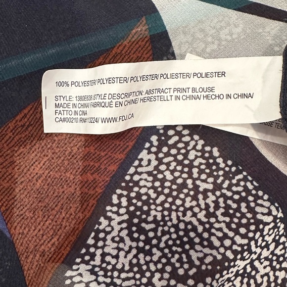 FDJ FRENCH DRESSING JEANS MULTI COLOR LONG SLEEVE BLOUSE SIZE 6 - Picture 5 of 6